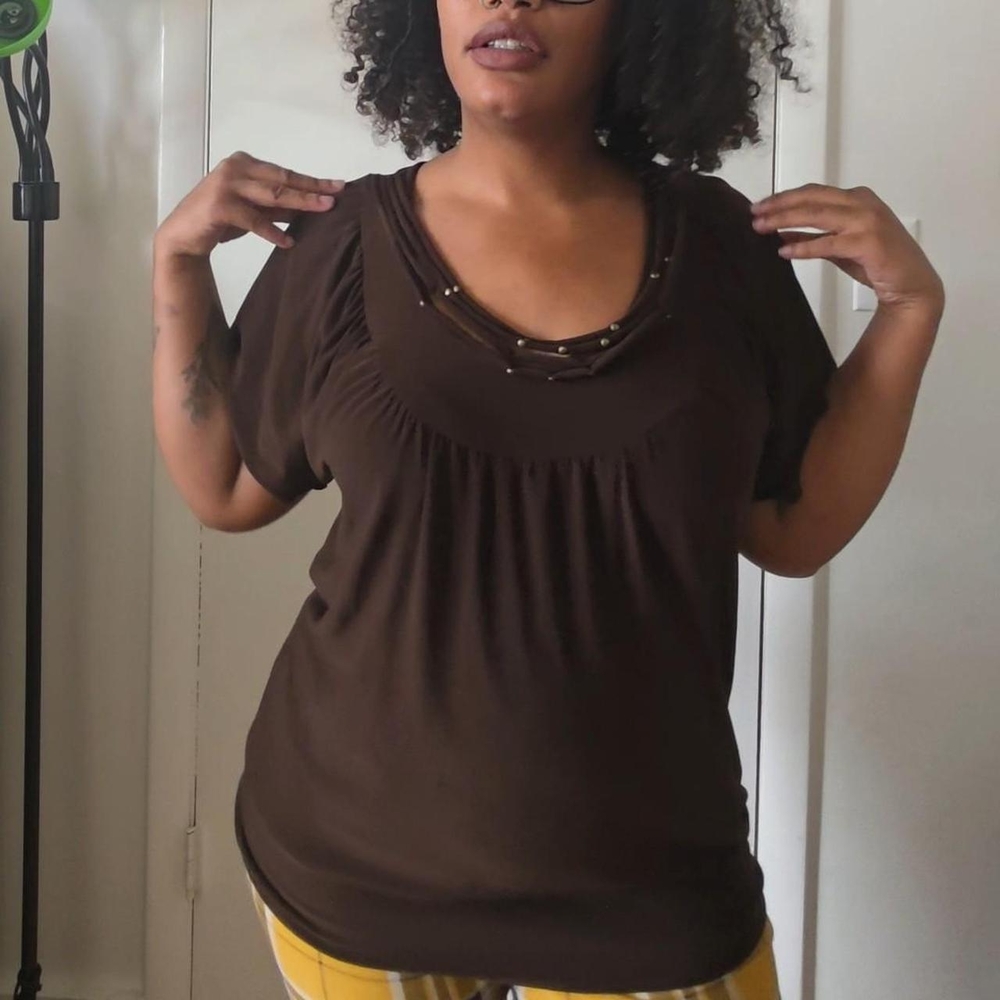 Cato Elegant Brown Women's Blouse